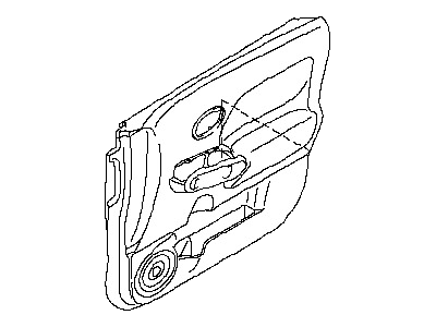 Nissan 80900-CC20B Finisher Assy-Front Door, RH