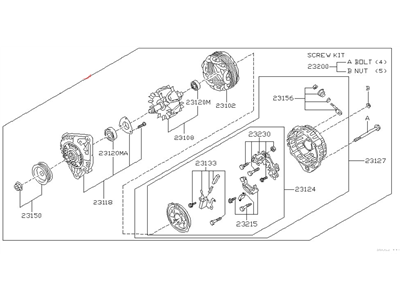 Nissan 23100-70F05R Reman Alternator Assembly