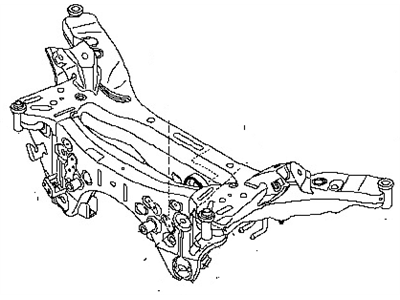 Nissan 55400-JG200 Member Complete-Rear Suspension