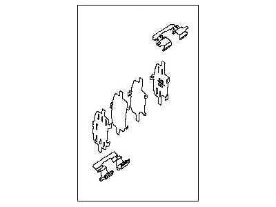 Nissan 44080-CG025 Hardware Kit-Rear Disc Brake Pad