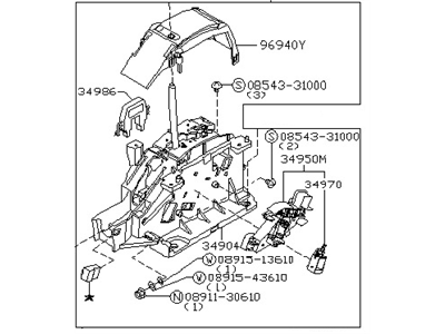Nissan 34901-CA11B Transmission Control Device Assembly