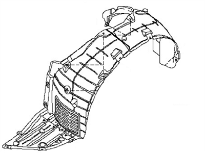 Nissan 63843-5RB0A Protector-Front Fender, LH