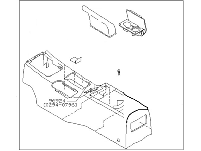 Nissan 96910-0L702 Console Box-Floor