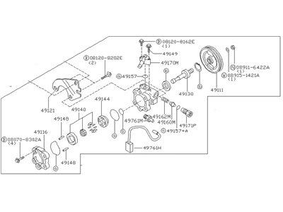 Nissan 49110-4B000 Pump Assy-Power Steering