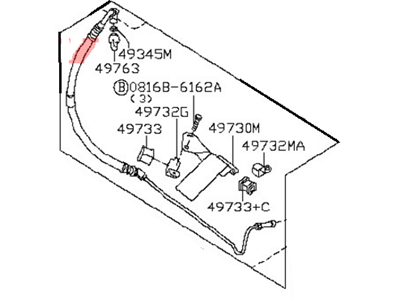 Nissan 49720-EA000 Hose & Tube Assembly-Pressure, Ps