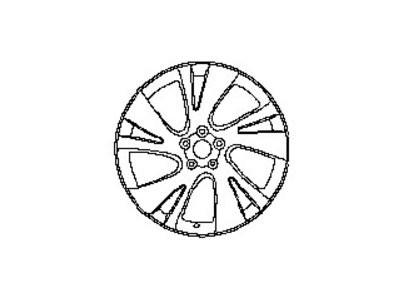 Nissan 40300-5AA4A 20 Split 5-Spoke Aluminum Alloy Wheel - Pvd Finish (1-Piece)