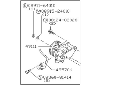 Nissan 49110-29R01 Pump Assy-Power Steering