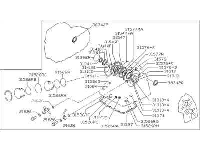 Nissan 31397-8AX27 Gasket & Seal Kit-Auto Transmission