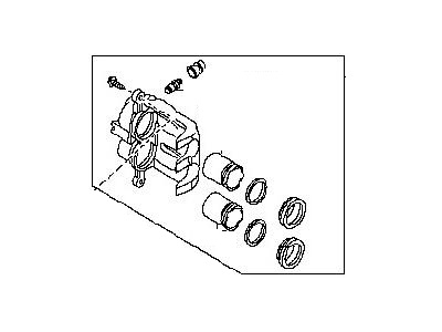 Nissan 41011-ZC60A CALIPER Assembly-Front LH, W/O Pads Or SHIMS