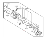 OEM 2020 Nissan Rogue CALIPER Assembly Front LH - 44011-4CA0D