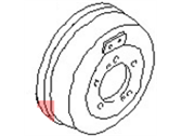 OEM 1988 Nissan Van Drum Brake, Rear - 43206-V0200