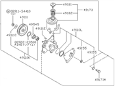 OEM Nissan Pulsar NX Pump Power Steering - 49110-01A00