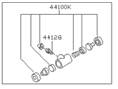 OEM 1998 Nissan Quest Cylinder Assembly (Rear Wheel) - 44100-0B000