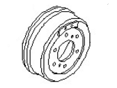 OEM Nissan 720 Brake Drum Rear - 43206-T6000