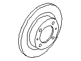 OEM 1996 Nissan Sentra Rotor-Disc Brake, Rear Axle - 43206-58Y01