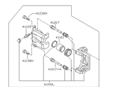 OEM Nissan Maxima REMAN CALIPER Front Left - 41011-7Y000RE