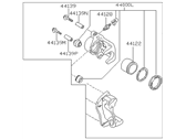 OEM 1995 Nissan Pathfinder REMAN CALIPER Rear Right - 44001-64G00RE