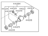 OEM 1999 Nissan Sentra Cylinder Rear Wheel - 44100-50C12