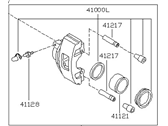 OEM 2002 Nissan Quest CALIPER-Brake RH - 41001-1B000