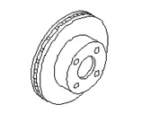 OEM 1988 Nissan Maxima Rotor-Disc Brake, Front - 40206-D4001