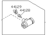 OEM 2000 Nissan Sentra Cylinder Rear Wheel - 44100-7E611