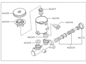 OEM 1991 Nissan Pathfinder Cylinder Assembly-Brake - 46010-06P02
