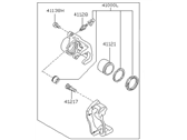 OEM Nissan D21 REMAN CALIPER Front Left - 41011-57G00RE