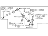 OEM 1984 Nissan 720 Rod Side LH - 48630-50W00