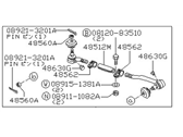 OEM 1986 Nissan 720 Rod Side RH - 48510-50W00