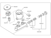 OEM 1986 Nissan Pulsar NX Brake Master Cylinder - 46010-29R02