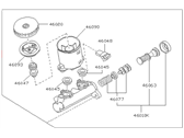 OEM 1986 Nissan Maxima Brake Master Cylinder - 46010-29R02