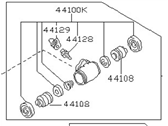 OEM 1997 Nissan Sentra Cylinder Rear Wheel - 44100-F4207