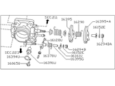 OEM 2001 Nissan Frontier Throttle Chamber Assembly - 16119-5S700