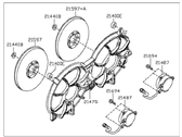 OEM Nissan Axxess Motor Assy-Fan & Shroud - 21481-30R00