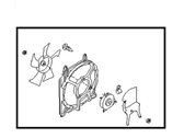 OEM 1999 Nissan Sentra Fan & Motor Assy-Condenser - 92120-8B800