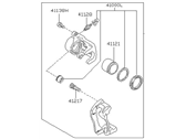OEM 1989 Nissan Pathfinder REMAN CALIPER Front Left - 41011-10G02RE