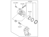 OEM 1987 Nissan Pathfinder REMAN CALIPER Front Left - 41011-09G05RE