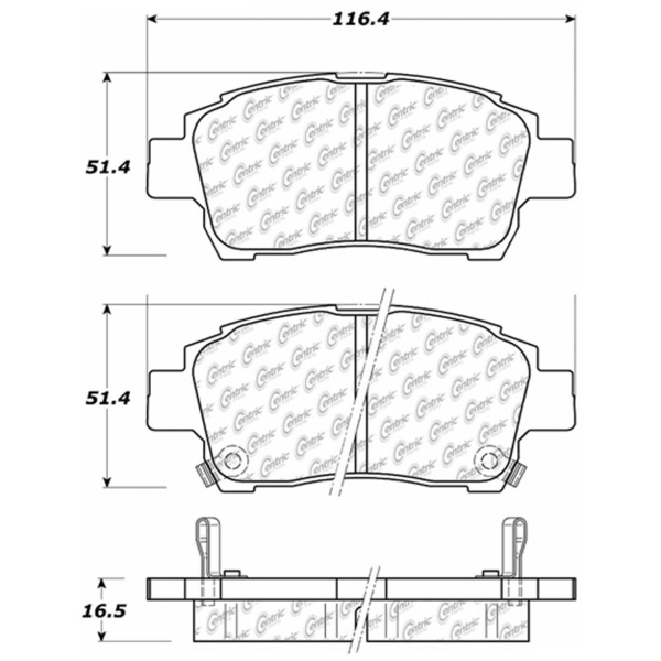 Centric Posi Quiet™ Ceramic Front Disc Brake Pads 105.08220