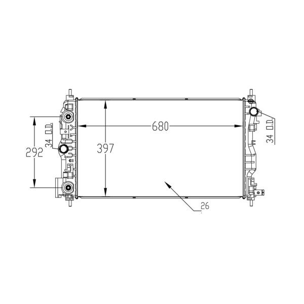 TYC Engine Coolant Radiator 13325