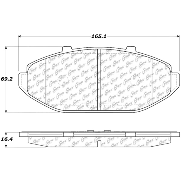 Centric Posi Quiet™ Ceramic Front Disc Brake Pads 105.07480