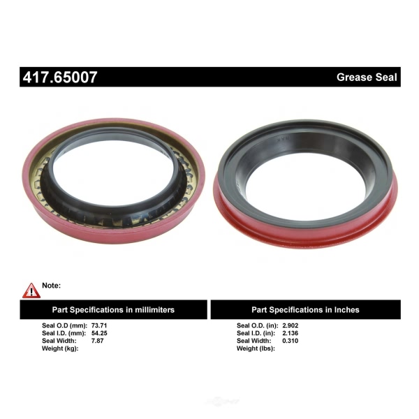 Centric Premium™ Front Inner Wheel Seal 417.65007