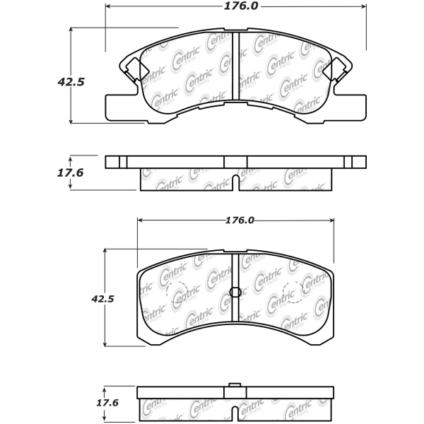 Centric Posi Quiet™ Ceramic Front Disc Brake Pads 105.17310