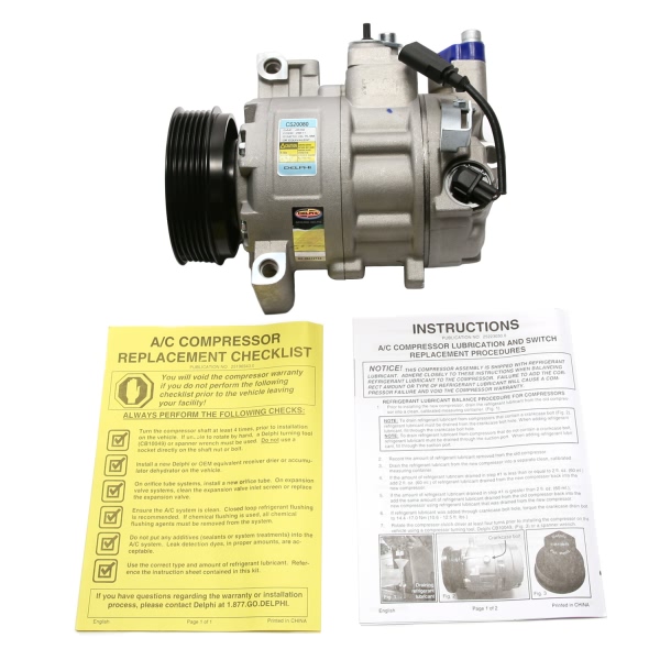 Delphi A C Compressor With Clutch CS20080