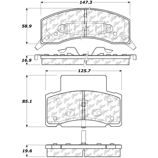 Centric Posi Quiet™ Ceramic Front Disc Brake Pads 105.04590