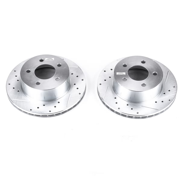 Power Stop PowerStop Evolution Performance Drilled, Slotted& Plated Brake Rotor Pair AR8722XPR