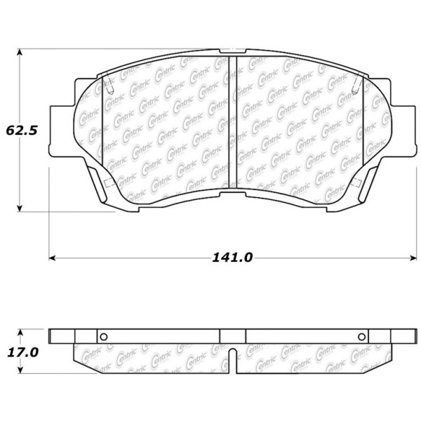 Centric Posi Quiet™ Ceramic Front Disc Brake Pads 105.04760