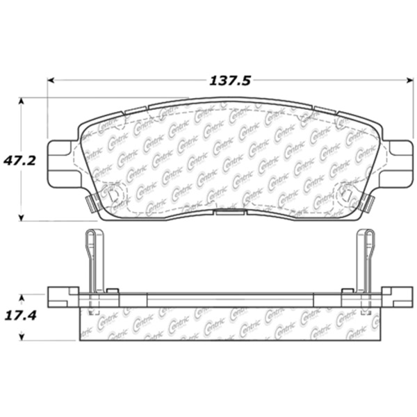 Centric Premium Ceramic Rear Disc Brake Pads 301.08830