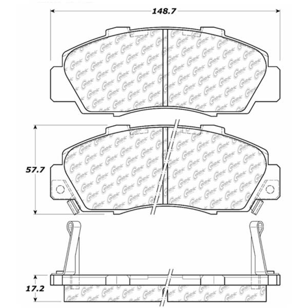 Centric Posi Quiet™ Ceramic Front Disc Brake Pads 105.05030