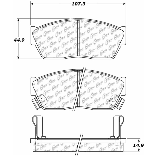 Centric Posi Quiet™ Ceramic Front Disc Brake Pads 105.02760