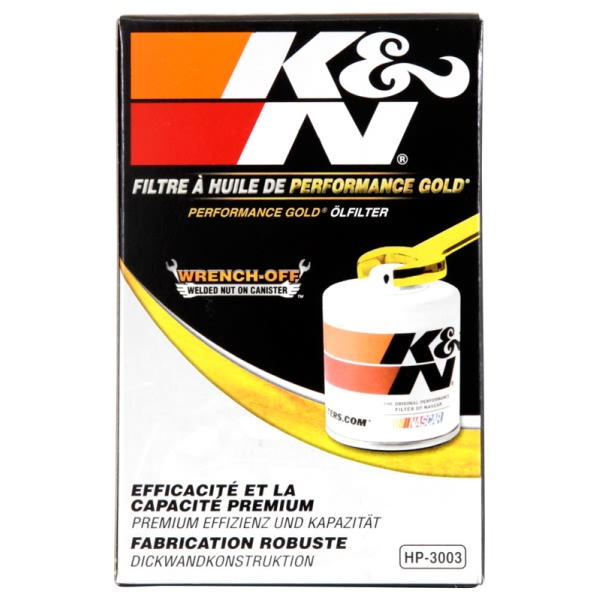 K&N Performance Gold™ Wrench-Off Oil Filter HP-3003